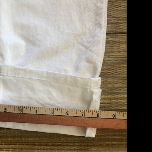 NWT Glo Cuffed Capri/Cropped White Jeans Size 5 - Picture 9 of 12